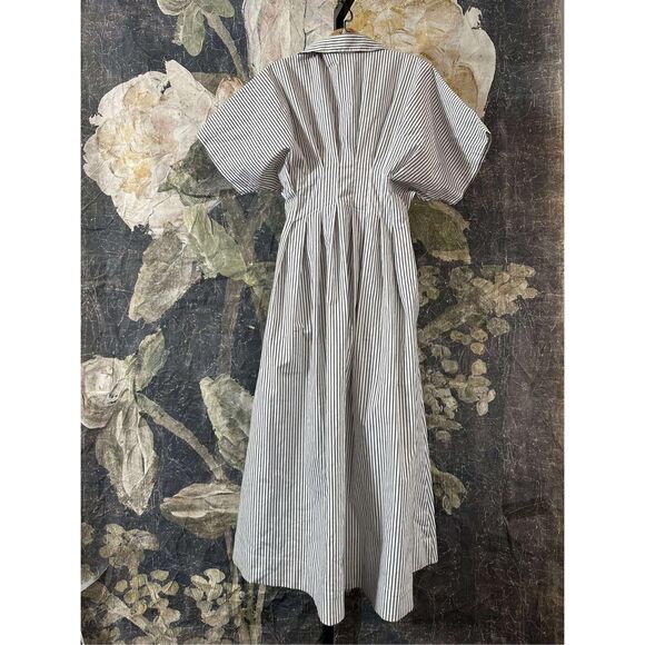 New Anthropologie The Tobie Button-Front Pleated Shirt Dress by Exquise Size Xs - Picture 9 of 12